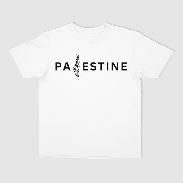 KIDS OLIVE MAP PALESTINE T-SHIRT