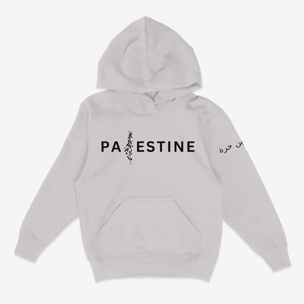 KIDS OLIVE MAP PALESTINE HOODIE