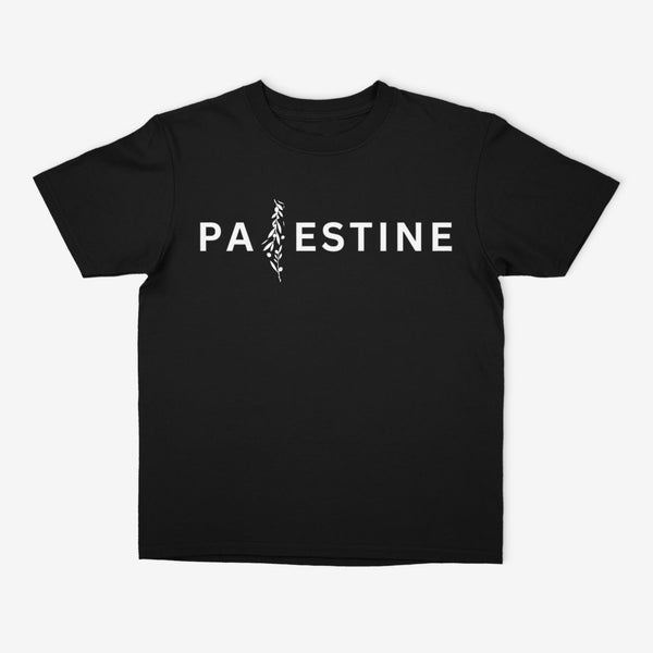 KIDS OLIVE MAP PALESTINE T-SHIRT