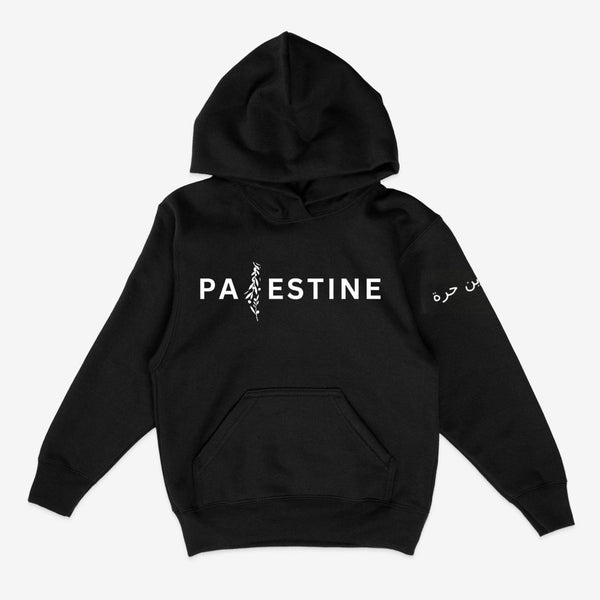 KIDS OLIVE MAP PALESTINE HOODIE