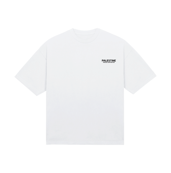 White & Black Proud Supporter T-Shirt