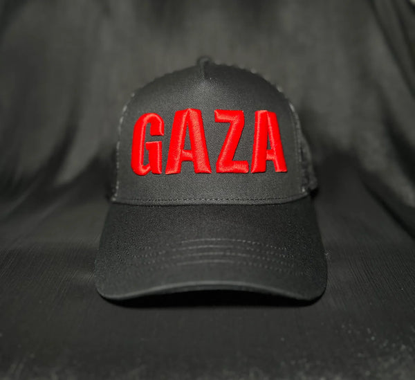 Black & Red Gaza Cap
